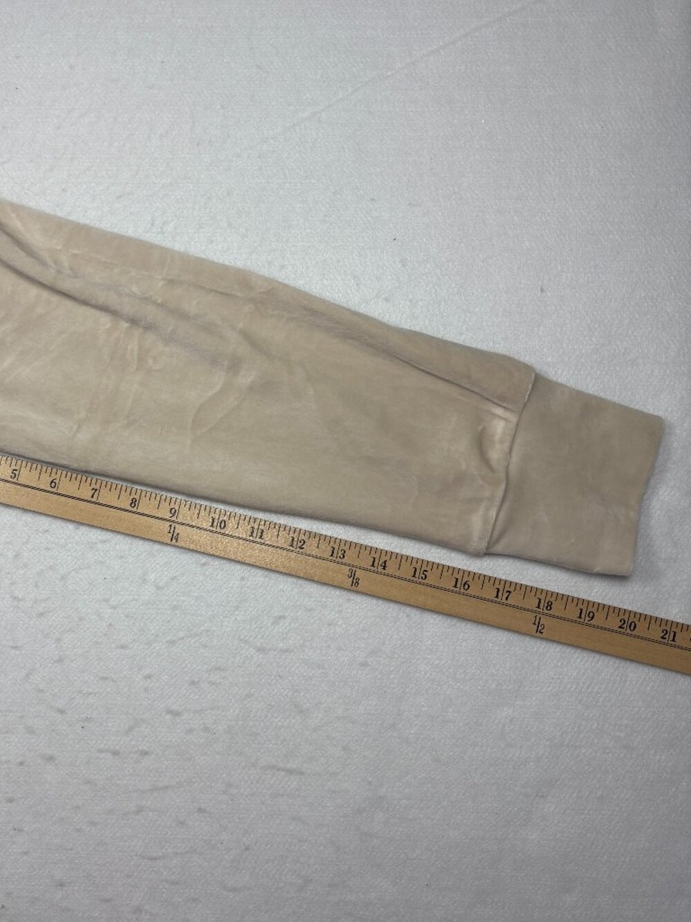 Spyder Velour Mock Neck Full Zip Jacket Cream Tan Beige Athleisure Cozy Plush M - Picture 4 of 8